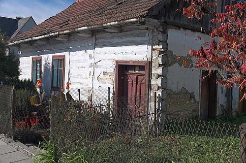Drewniane domy w Podegrodziu